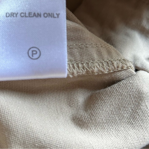 Hunter Bell Tyler Belted Cotton Twill High Rise Waist Shorts Khaki Cream Sz 0 - Picture 13 of 14